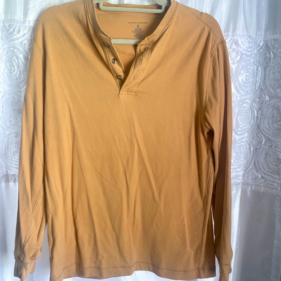 Mustard button up soft cozy warm winter top - Picture 1 of 6